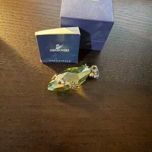 Swarovski Lime Crystal Pendant with Silver Details